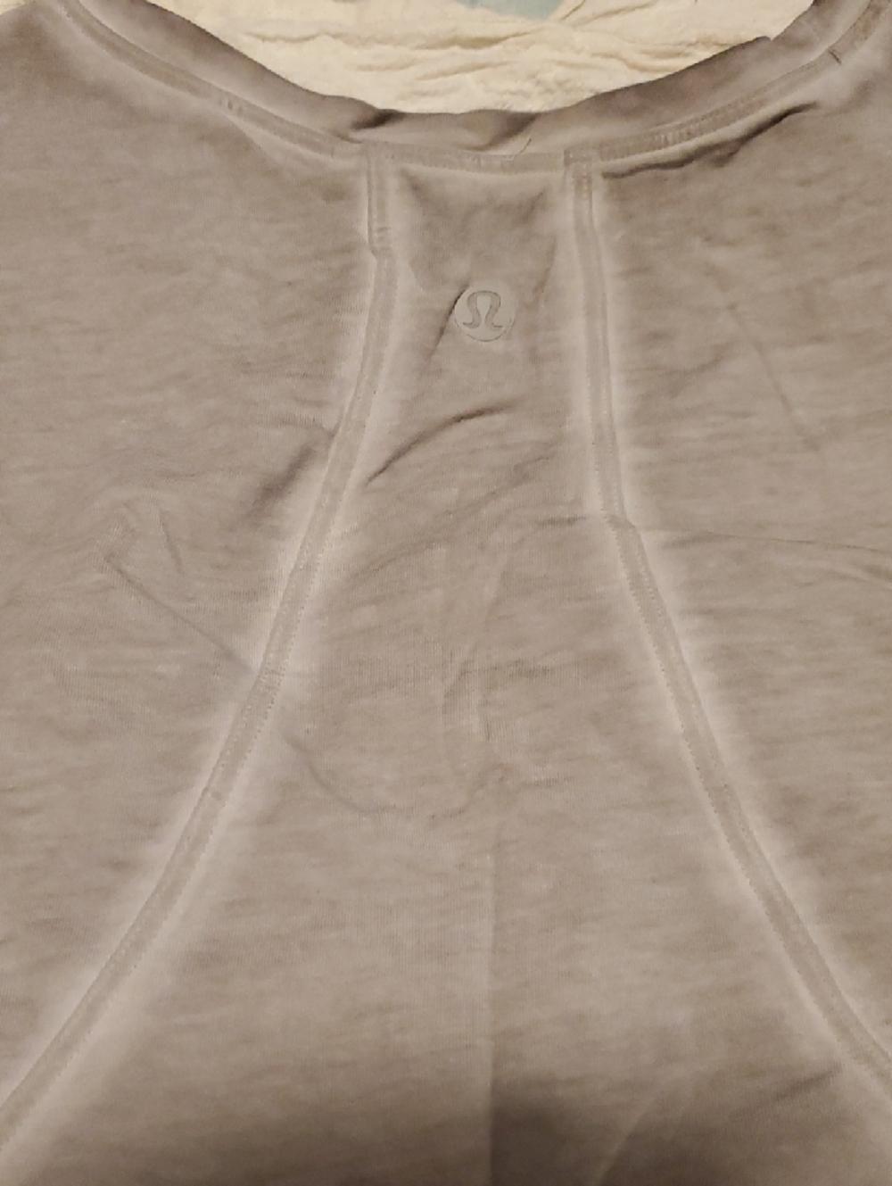 Lululemon Lightweight Crew Tank in Light Gray
